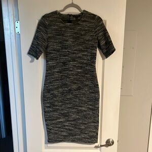 BANANA REPUBLIC Black and Gray Bodycon Sheath Dress